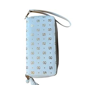 “S” White and Gold Women's‎ Wallet